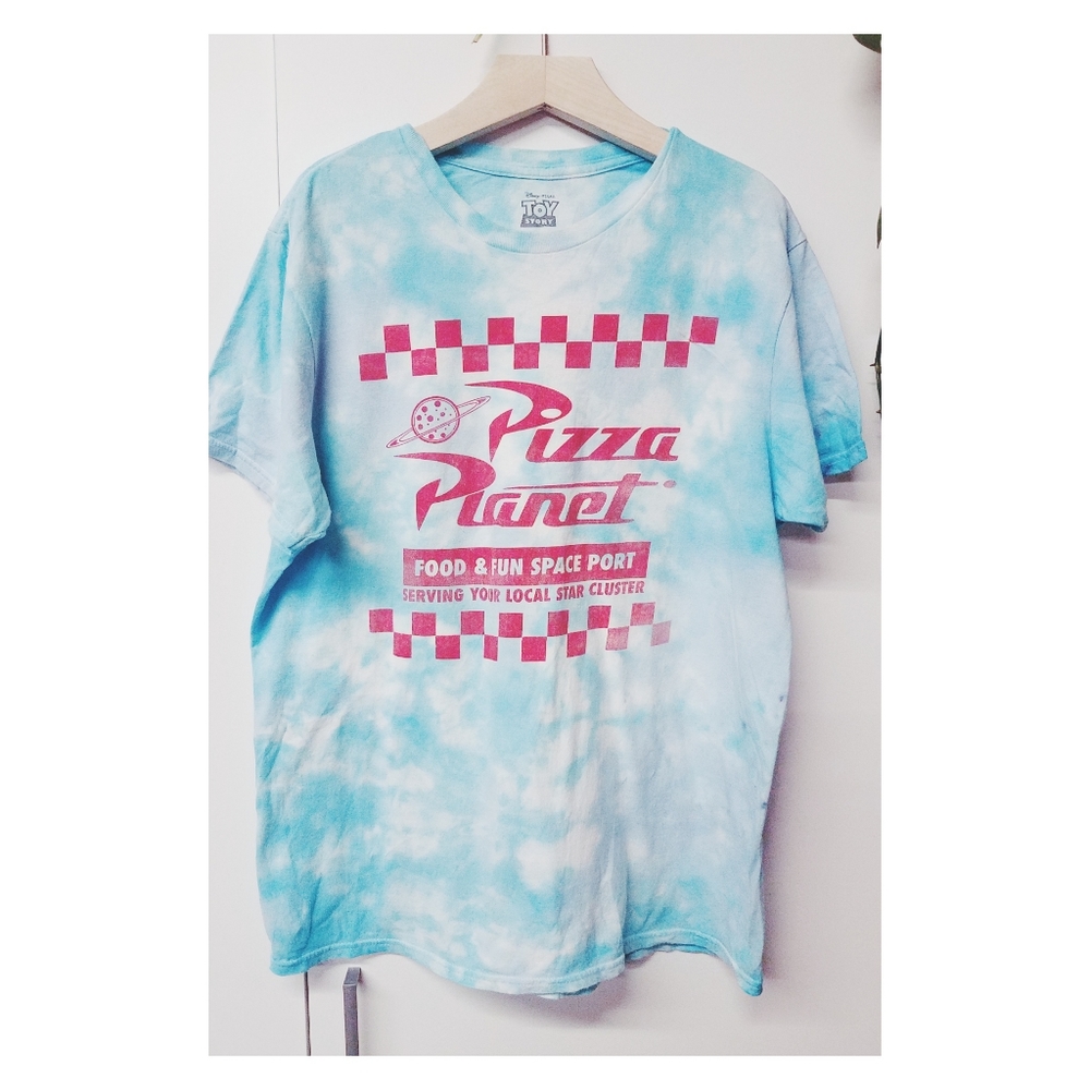 Tie dyed Pizza Planet Tee Pixar Disney